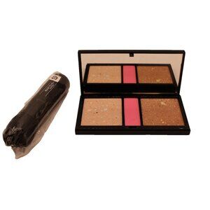 NEW NY Couture Full Face Finish Powder Blush Bronzer Trio Brush Makeup Cosmetics